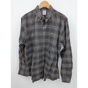 Vintage Brooks Brothers 1818 Regent Non-Iron Plaid Long Sleeve Button Down Sz L
